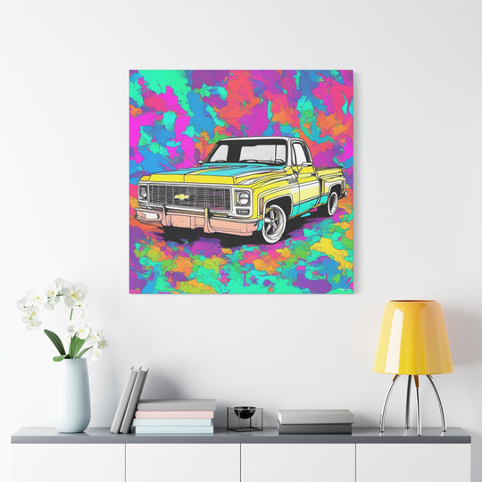 InkPunk Yellow Pickup Truck