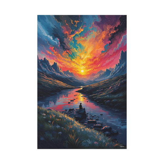 Vibrant Mountain Sunset