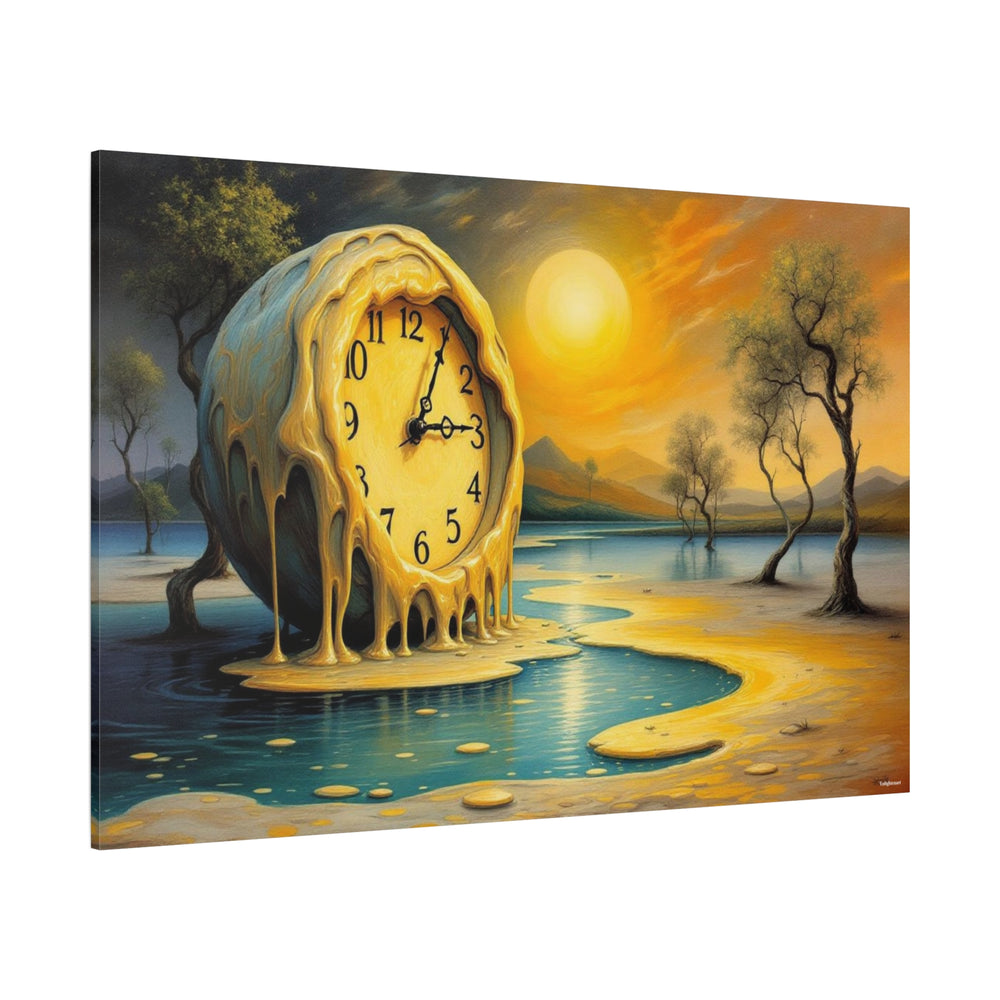 Melting Clock Canvas Wall Art