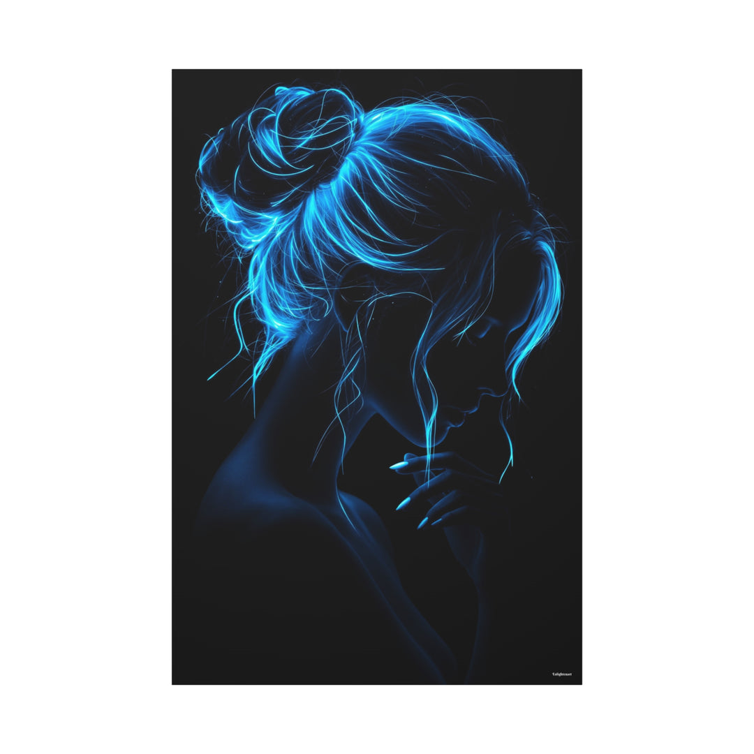 Neon Female Canvas Wall Art