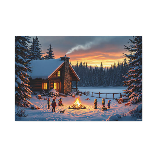 Cozy Winter Campfire