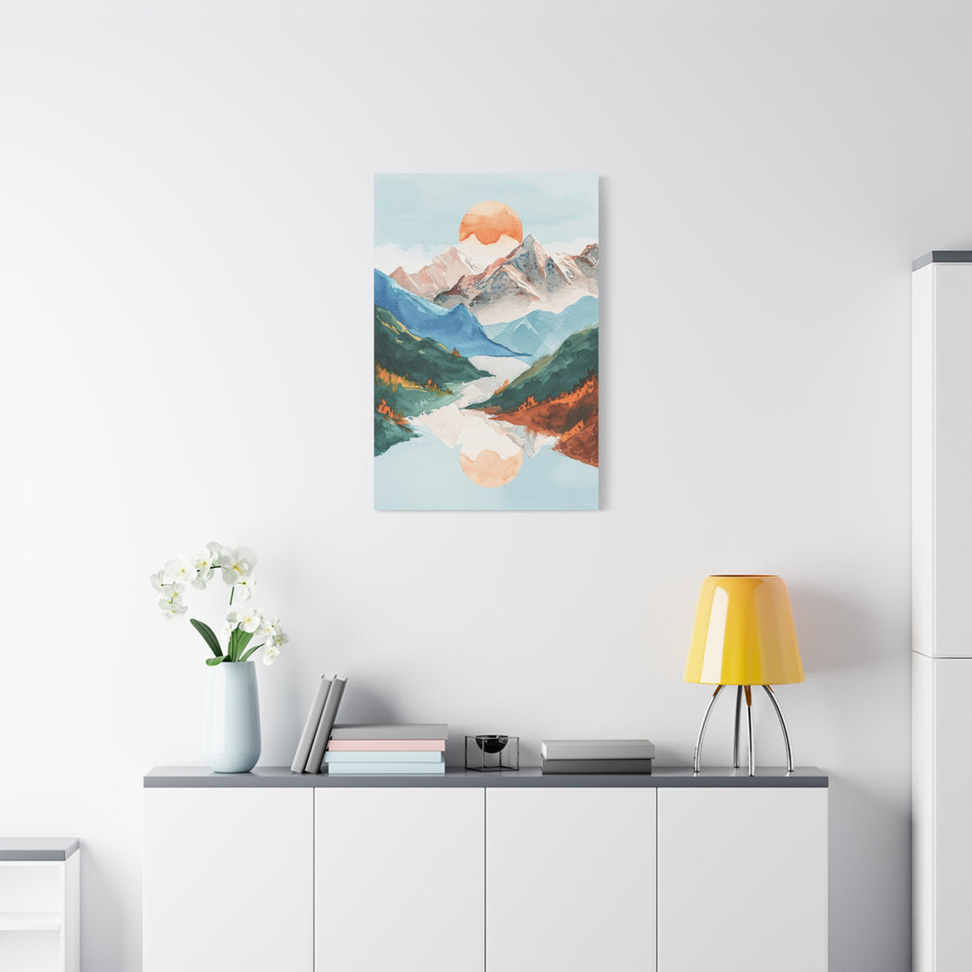 Mountain Reflection Canvas Wall Art