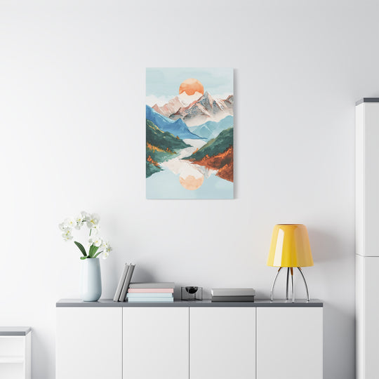 Mountain Reflection Canvas Wall Art