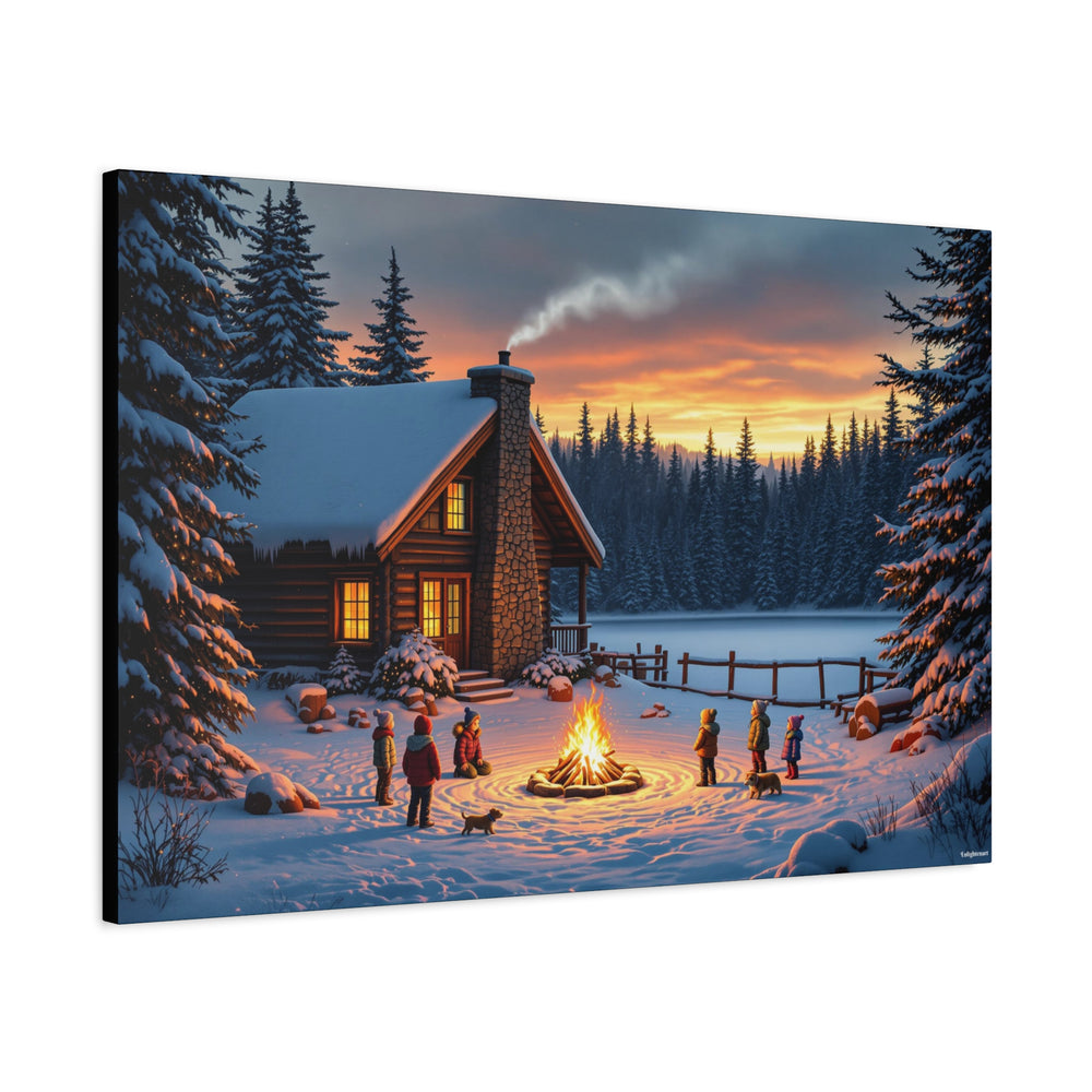 Cozy Winter Campfire