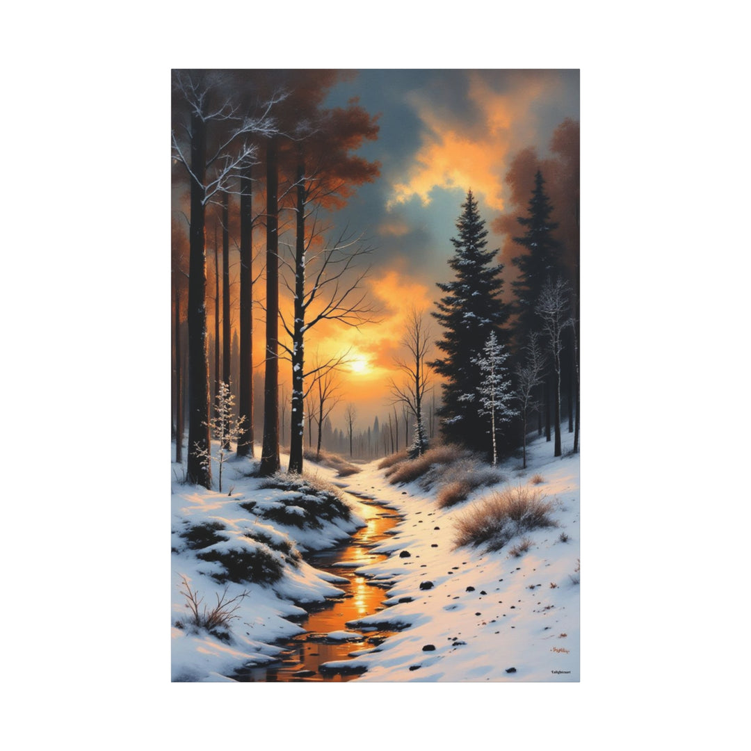 Winter In The Forest Canvas Art