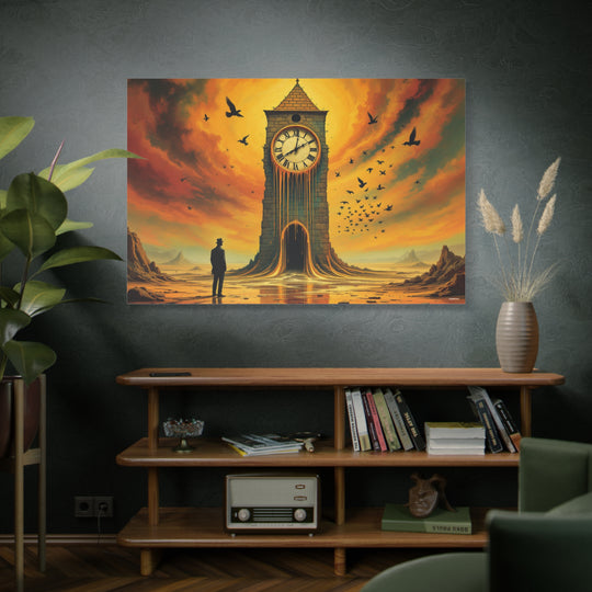 Surreal Clock Canvas Wall Art