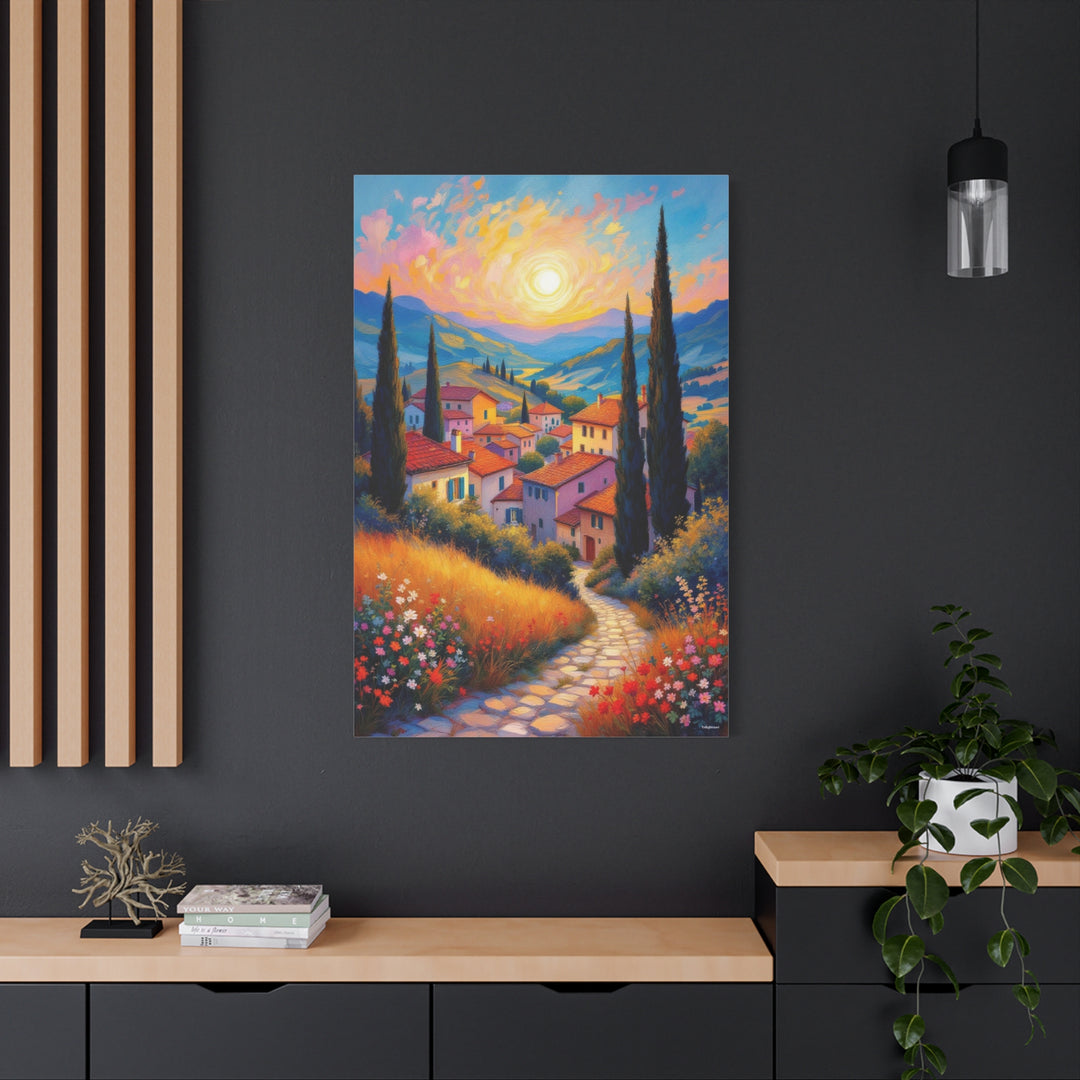 Italian Village Scene Canvas Art