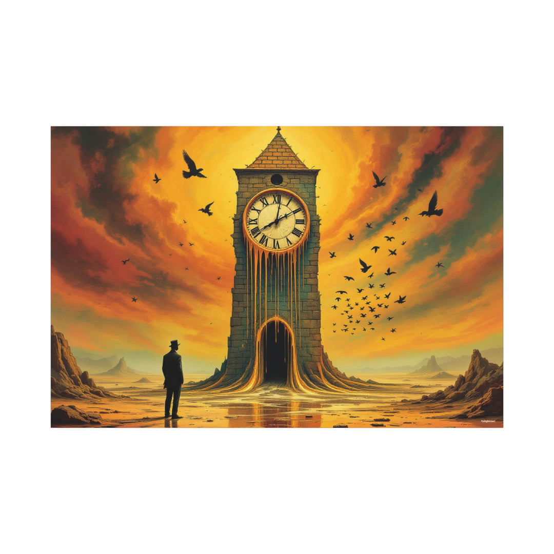 Surreal Clock Canvas Wall Art