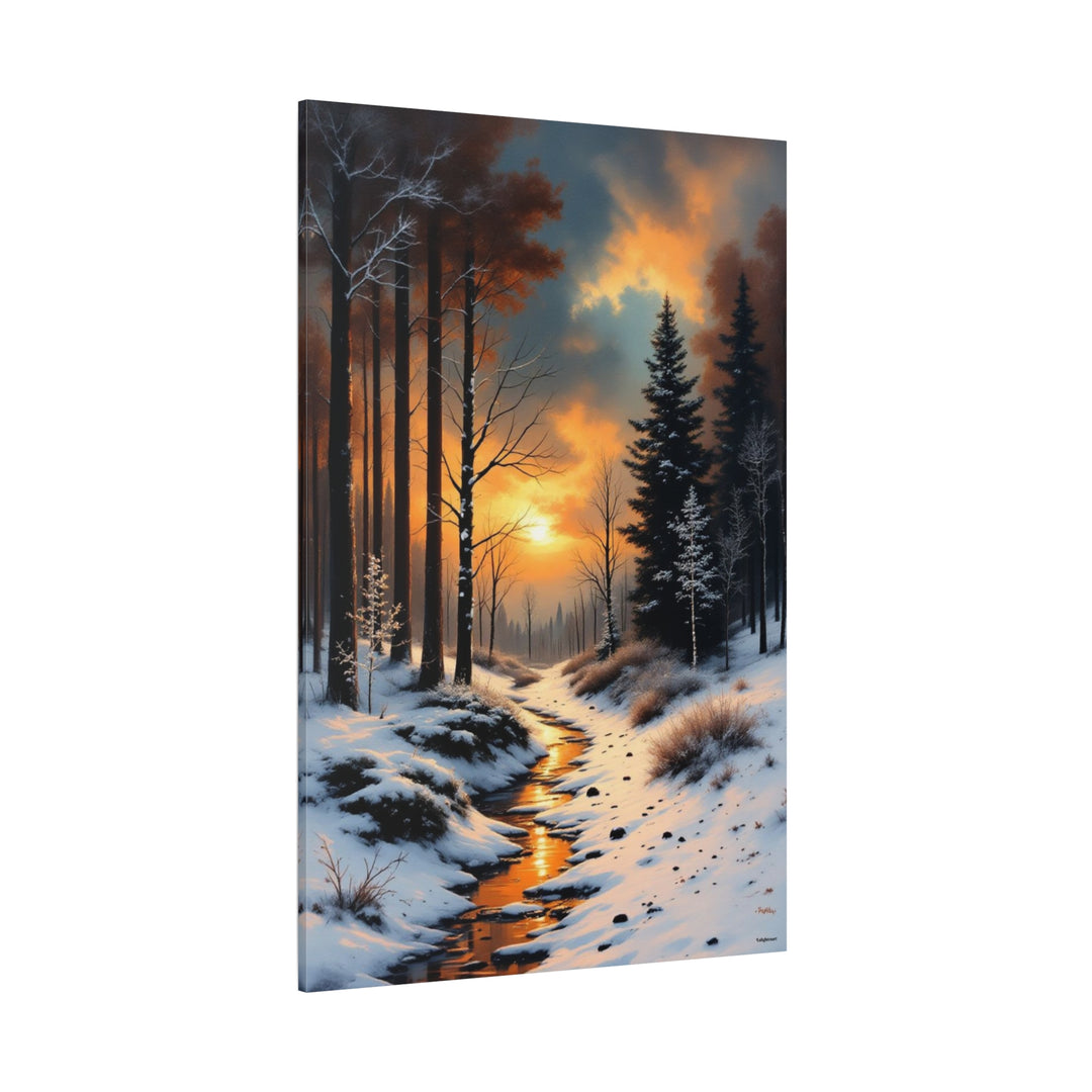 Winter In The Forest Canvas Art