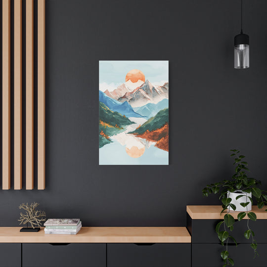 Mountain Reflection Canvas Wall Art