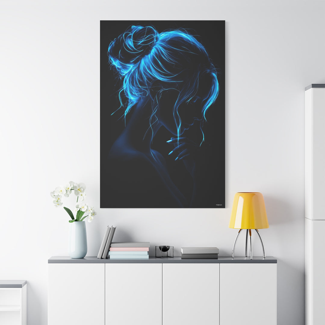 Neon Female Canvas Wall Art