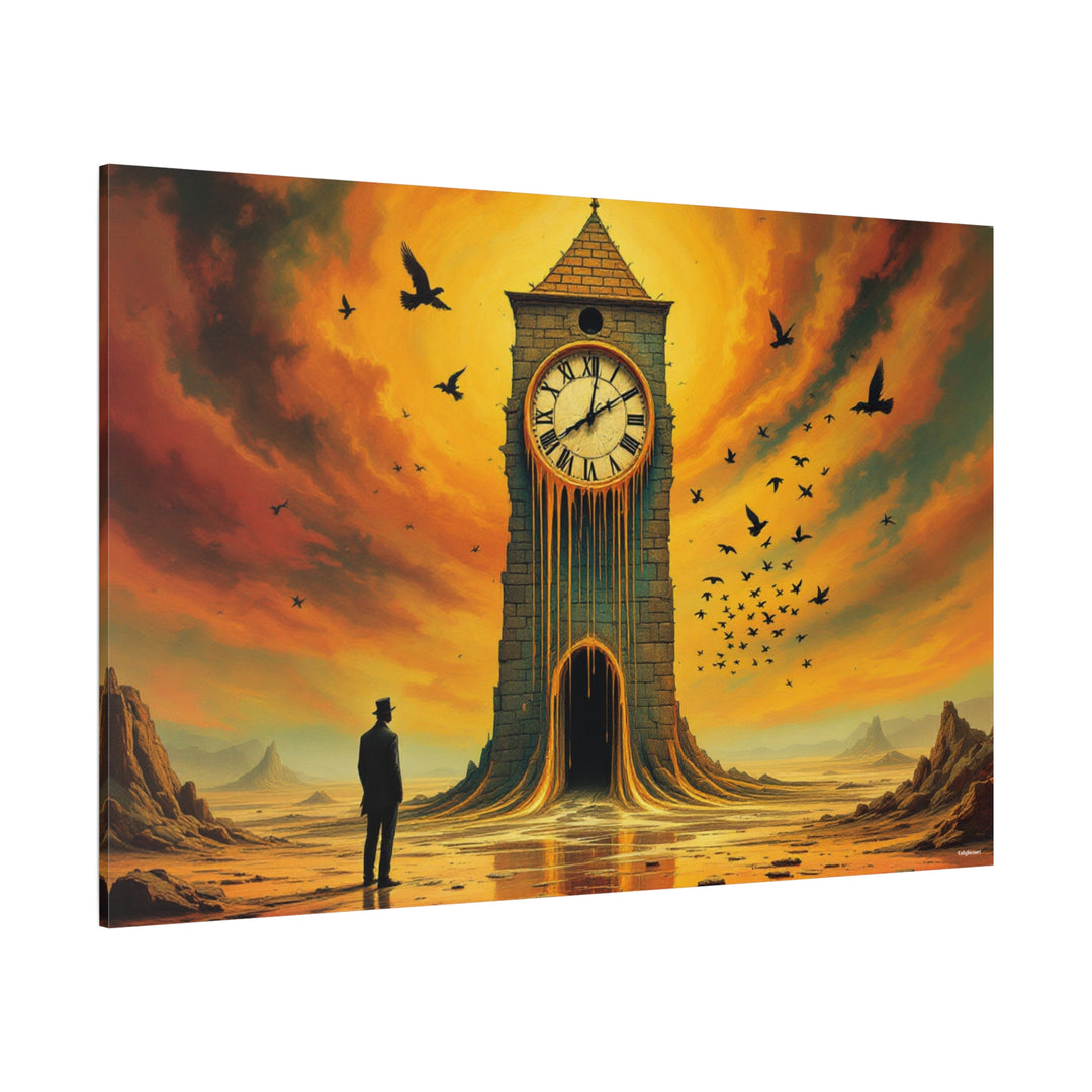 Surreal Clock Canvas Wall Art