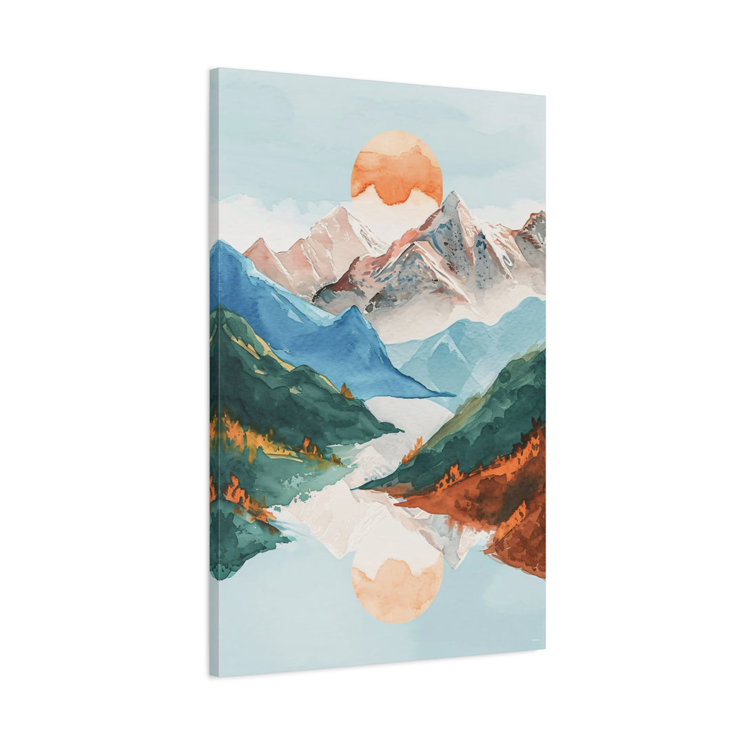 Mountain Reflection Canvas Wall Art