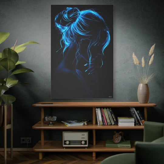 Neon Female Canvas Wall Art