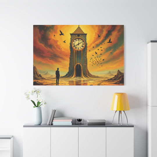 Surreal Clock Canvas Wall Art