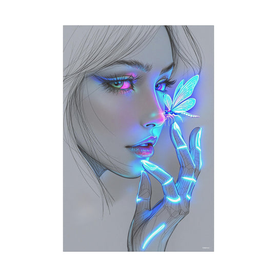 Neon Butterfly Girl