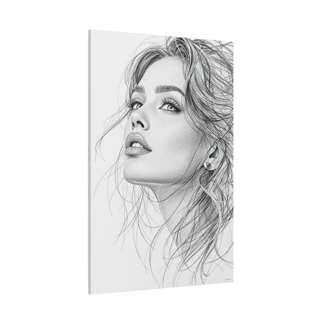 Elegant Woman Portrait Canvas Wall Art