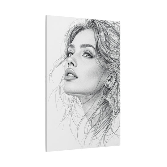 Elegant Woman Portrait Canvas Wall Art