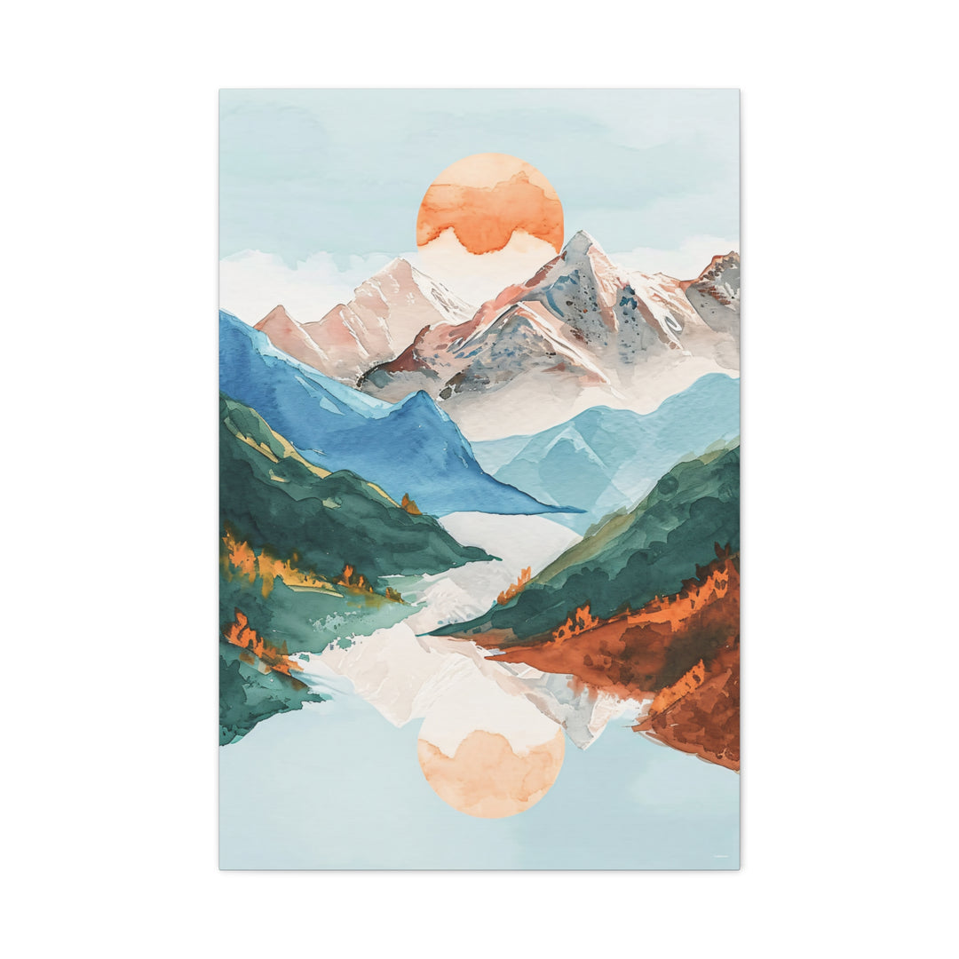 Mountain Reflection Canvas Wall Art