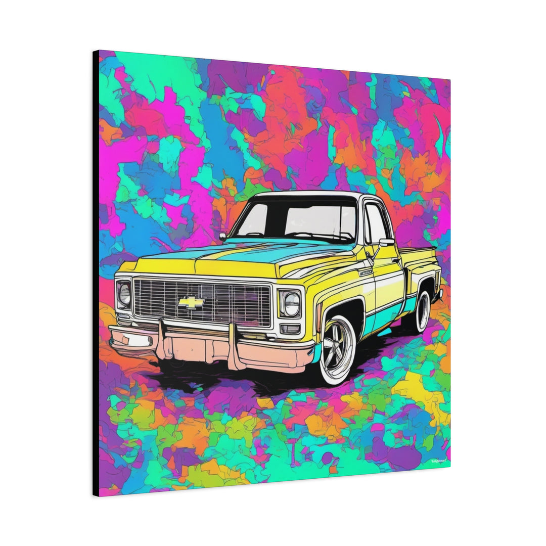 InkPunk Yellow Pickup Truck