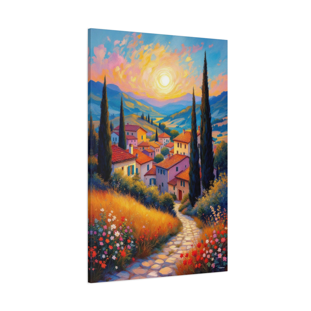 Italian Village Scene Canvas Art