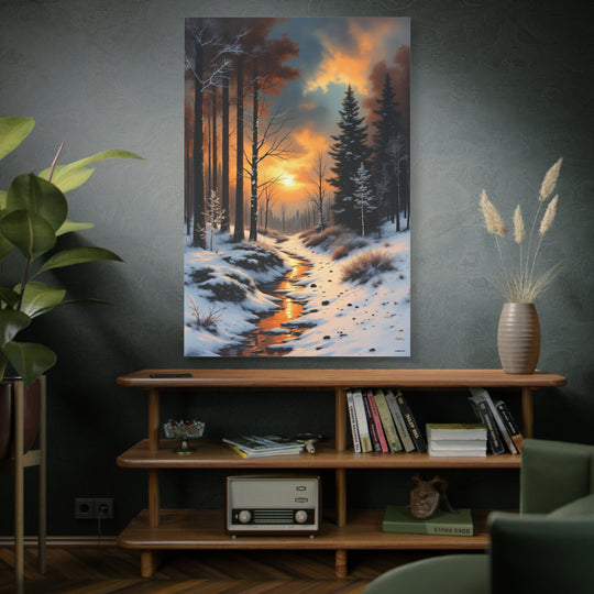 Winter In The Forest Canvas Art