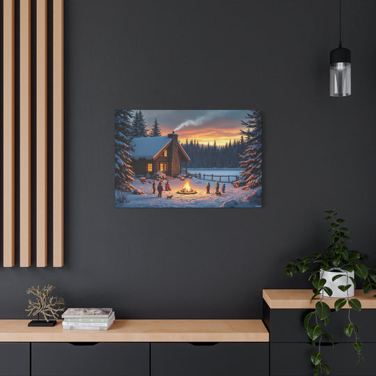 Cozy Winter Campfire