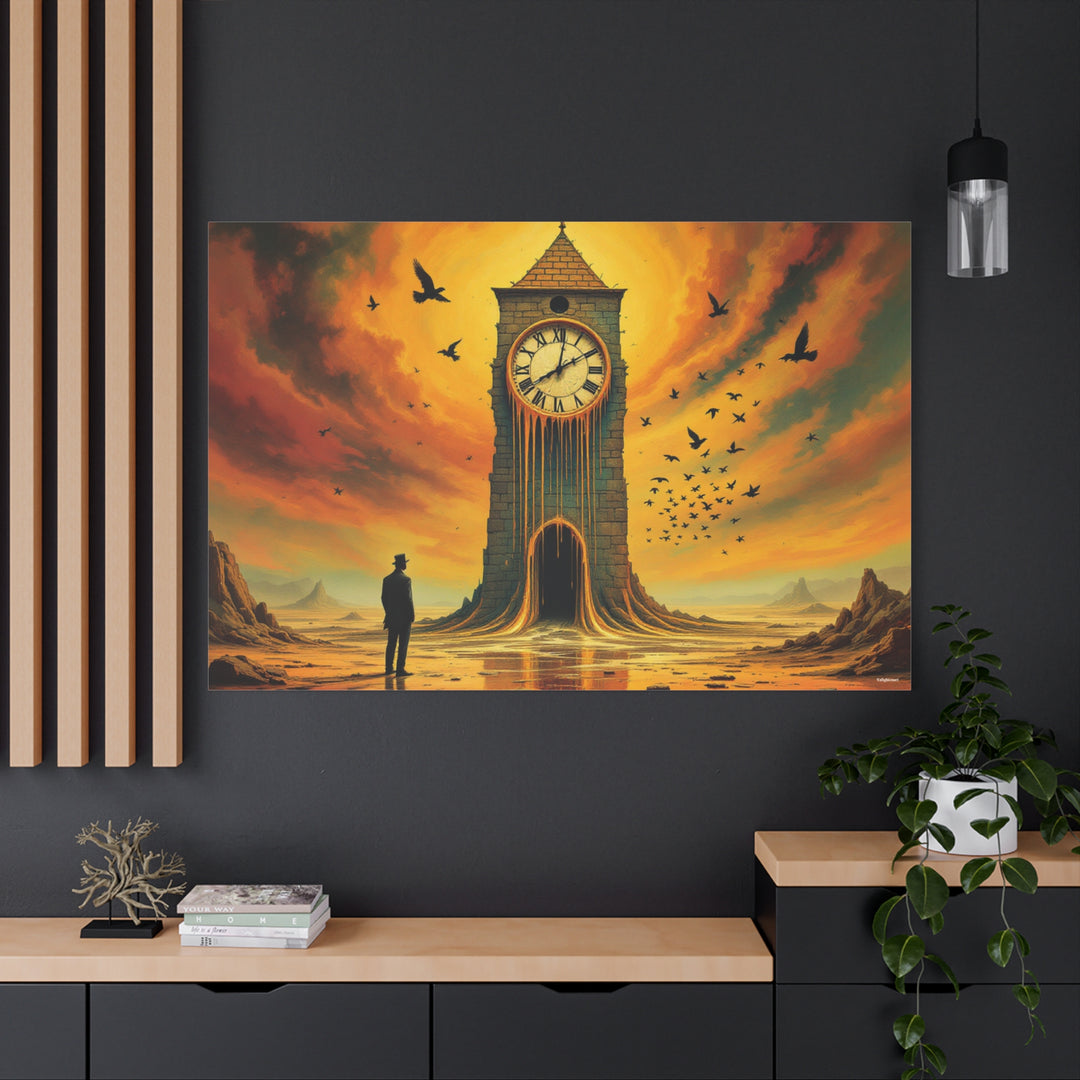 Surreal Clock Canvas Wall Art