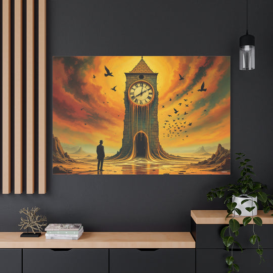 Surreal Clock Canvas Wall Art